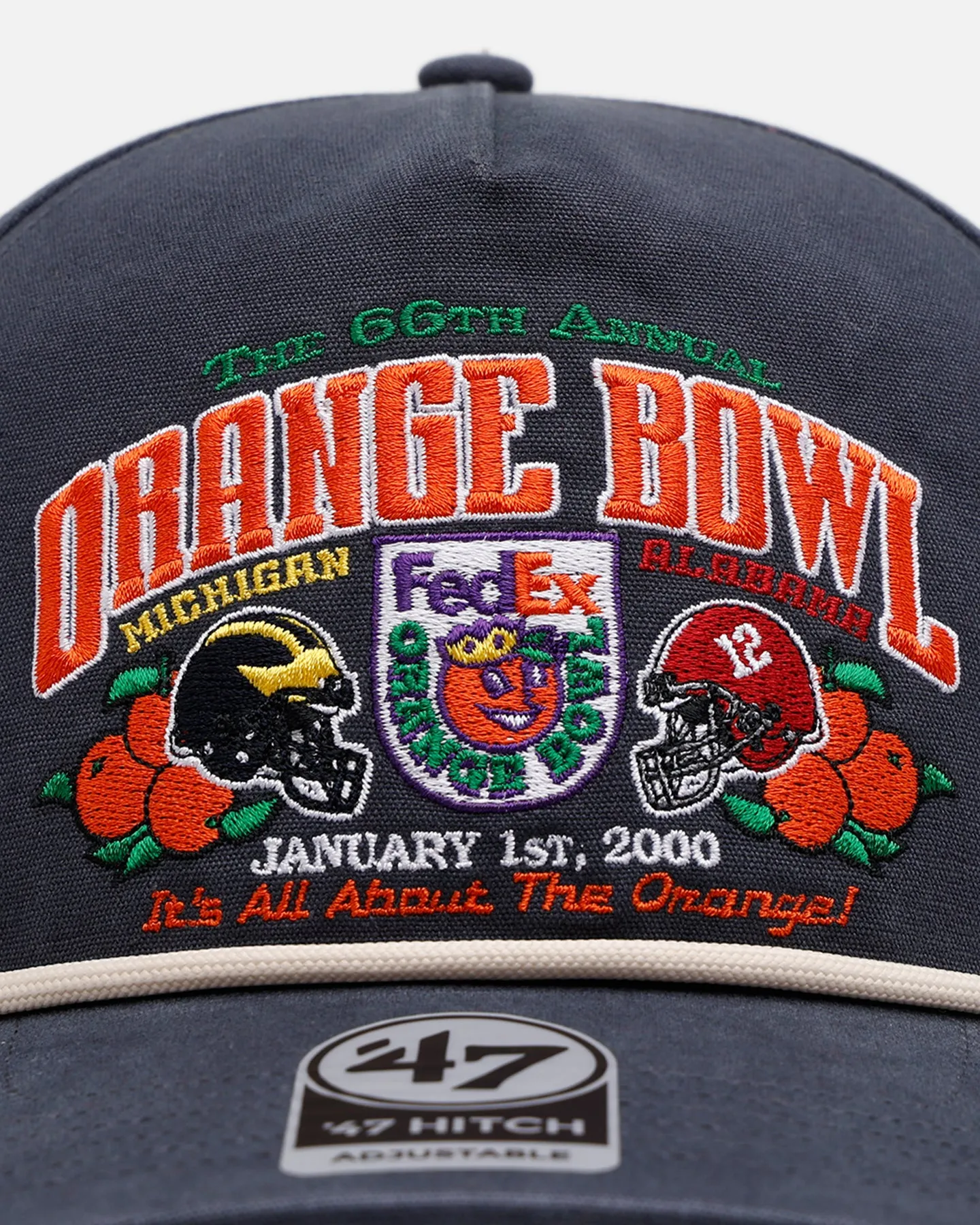 47 Brand Michigan Wolverines Vs. Alabama Crimson Tide 'Vintage Bowl Game 2.0' 2000 Orange Bowl Hitch Snapback Vintage Navy sold by Culture Kings product image thumbnail 5