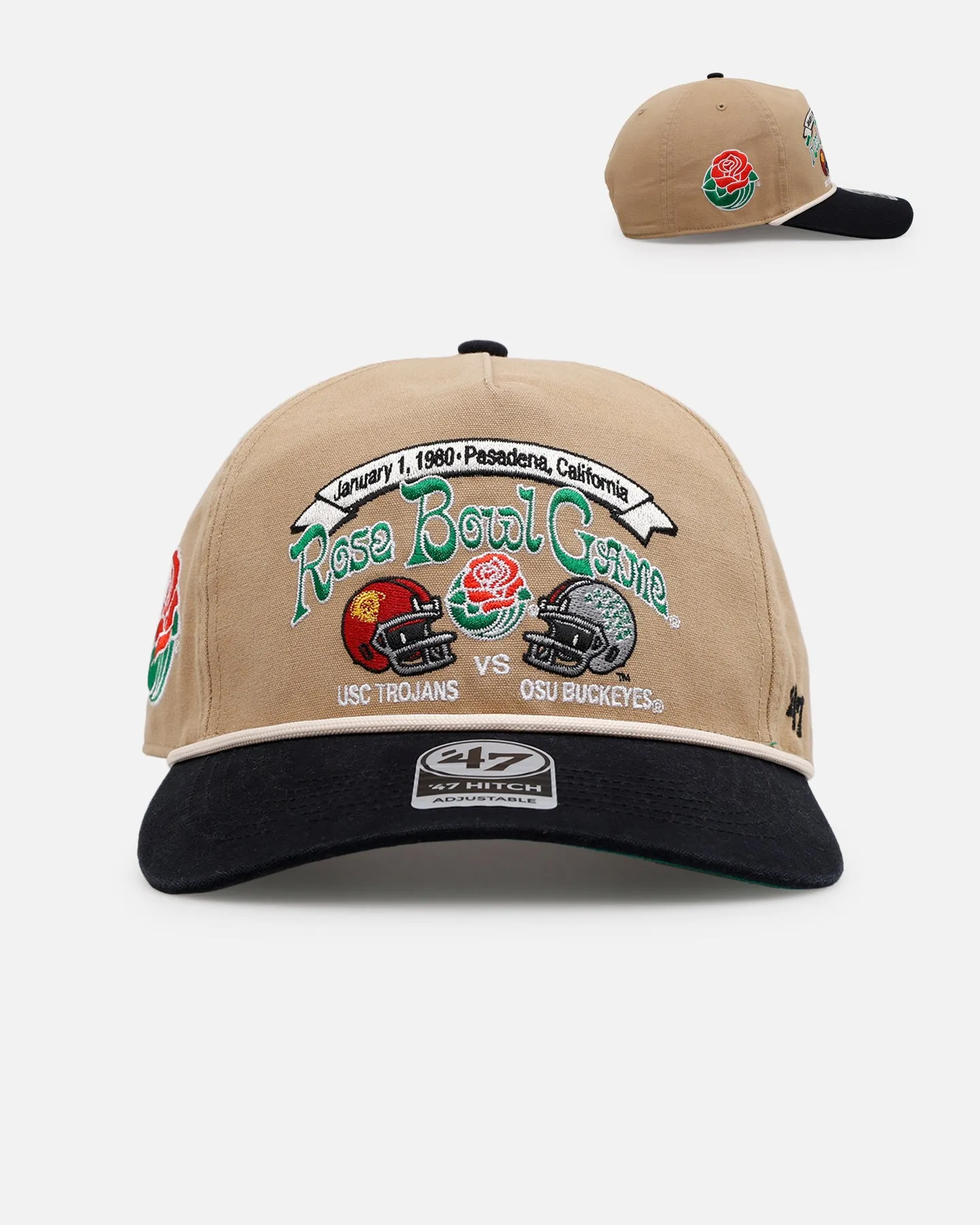 47 Brand USC Trojans Vs. OSC Buckeyes 'Vintage Bowl Game 2.0' 1980 Rose Bowl Hitch Snapback Khaki sold by Culture Kings