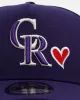 New Era Colorado Rockies 'Team Color Hearts' 9FORTY A-Frame Snapback Official Team Color sold by Culture Kings