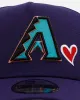 New Era Arizona Diamondbacks 'Team Color Hearts' 9FORTY A-Frame Snapback Official Team Color sold by Culture Kings
