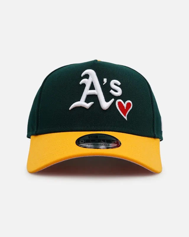 New Era Oakland Athletics 'Team Color Hearts' 9FORTY A-Frame Snapback Official Team Color sold by Culture Kings