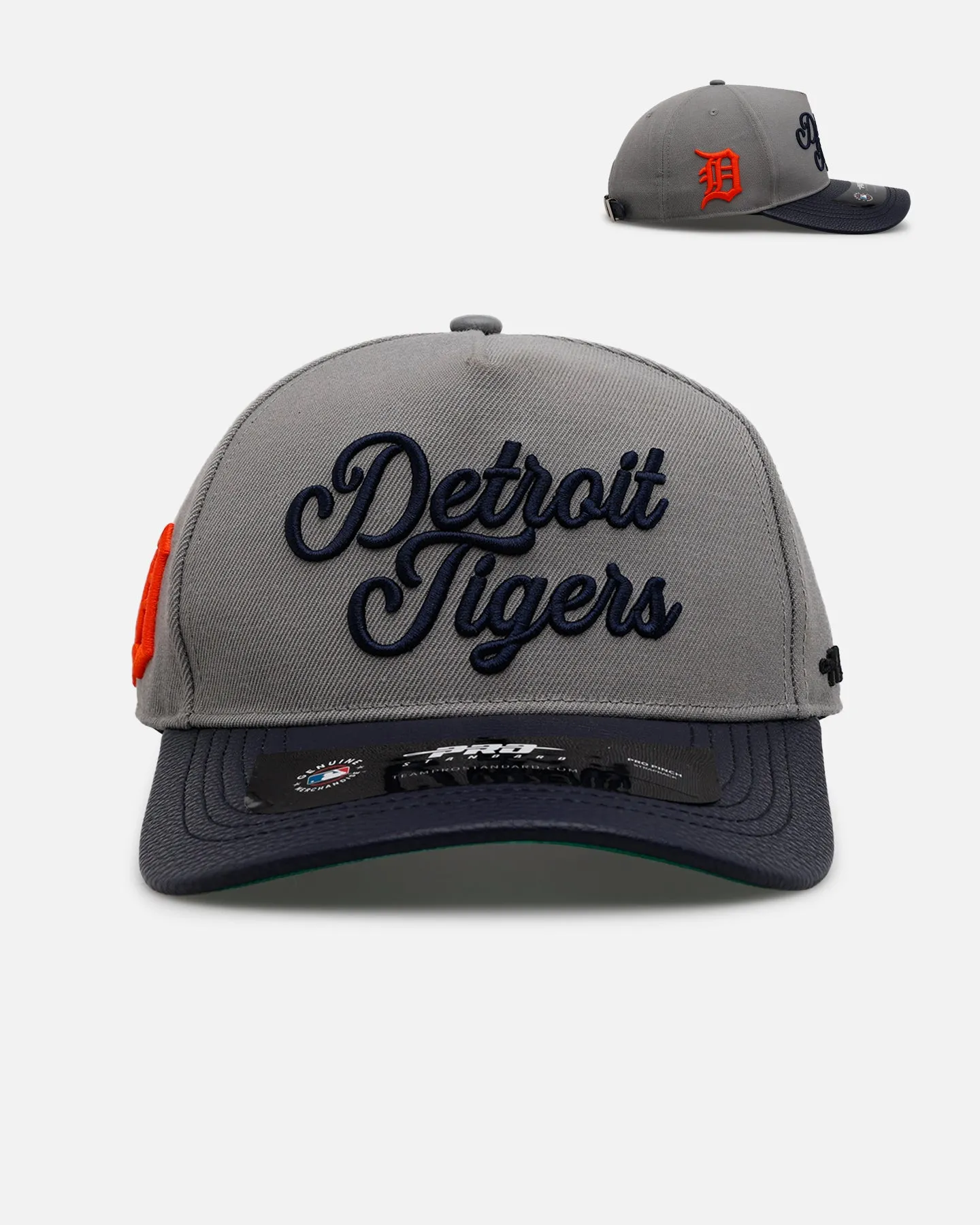 Pro Standard Detroit Tigers 'Sovenir' Pinch Front Strapback Grey/Navy sold by Culture Kings