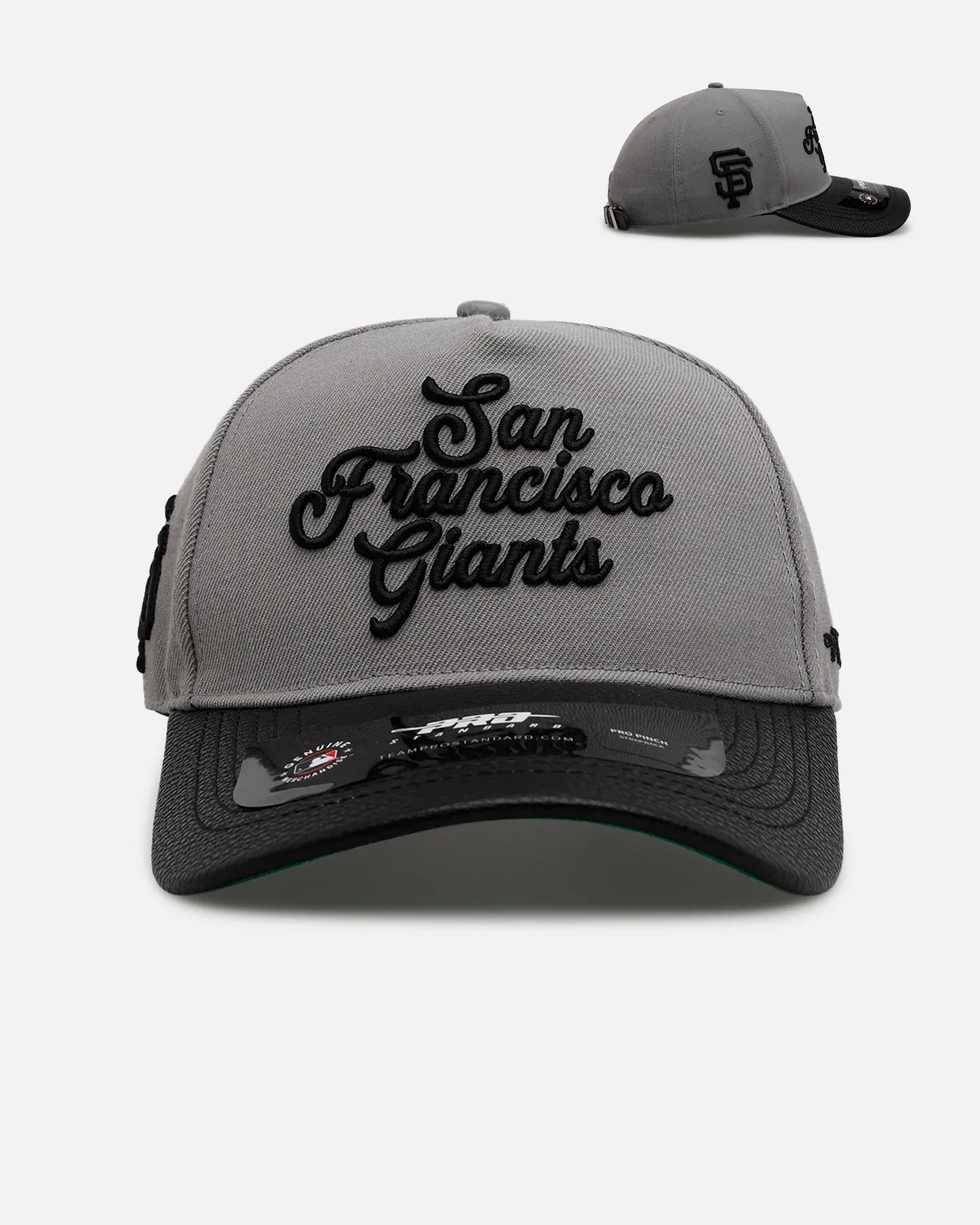 Pro Standard San Francisco Giants 'Sovenir' Pinch Front Strapback Grey/Black sold by Culture Kings
