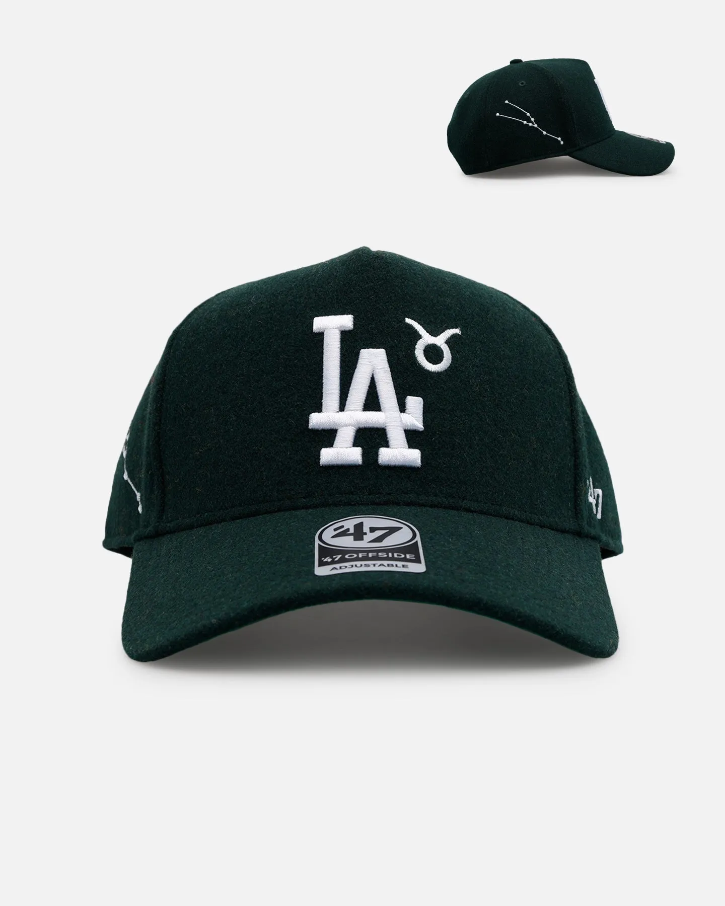 47 Brand Los Angeles Dodgers 'Zodiac' Taurus 47 Offside Snapback Dark Green sold by Culture Kings