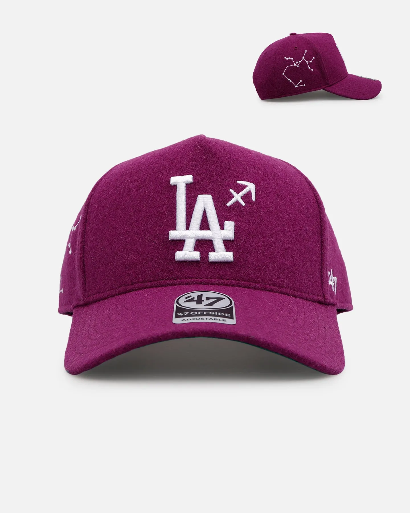 47 Brand Los Angeles Dodgers 'Zodiac' Saggittarius 47 Offside Snapback Orchid sold by Culture Kings