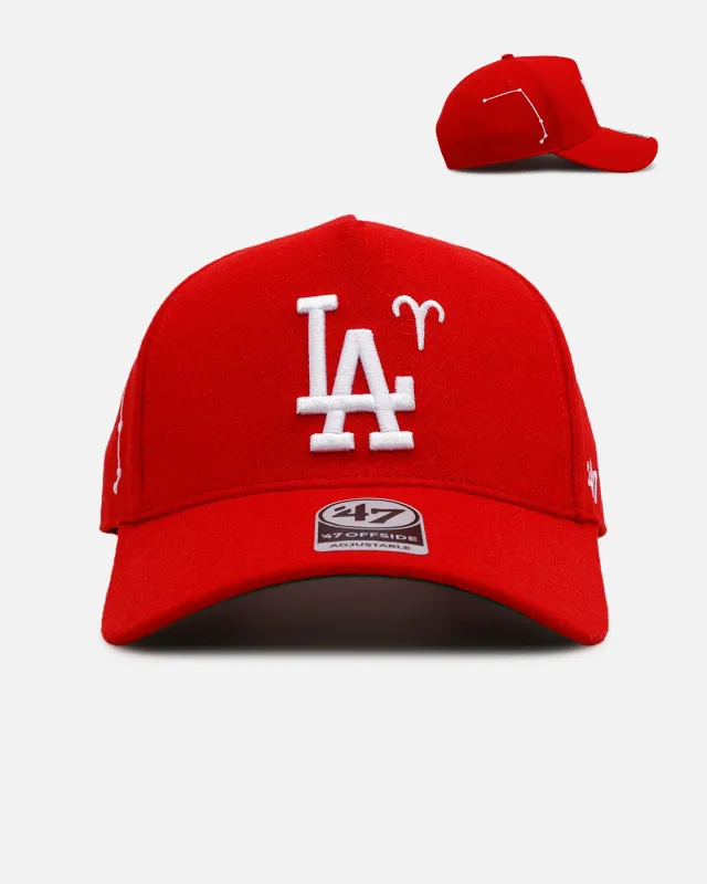 47 Brand Los Angeles Dodgers 'Zodiac' Aries 47 Offside Snapback Red sold by Culture Kings