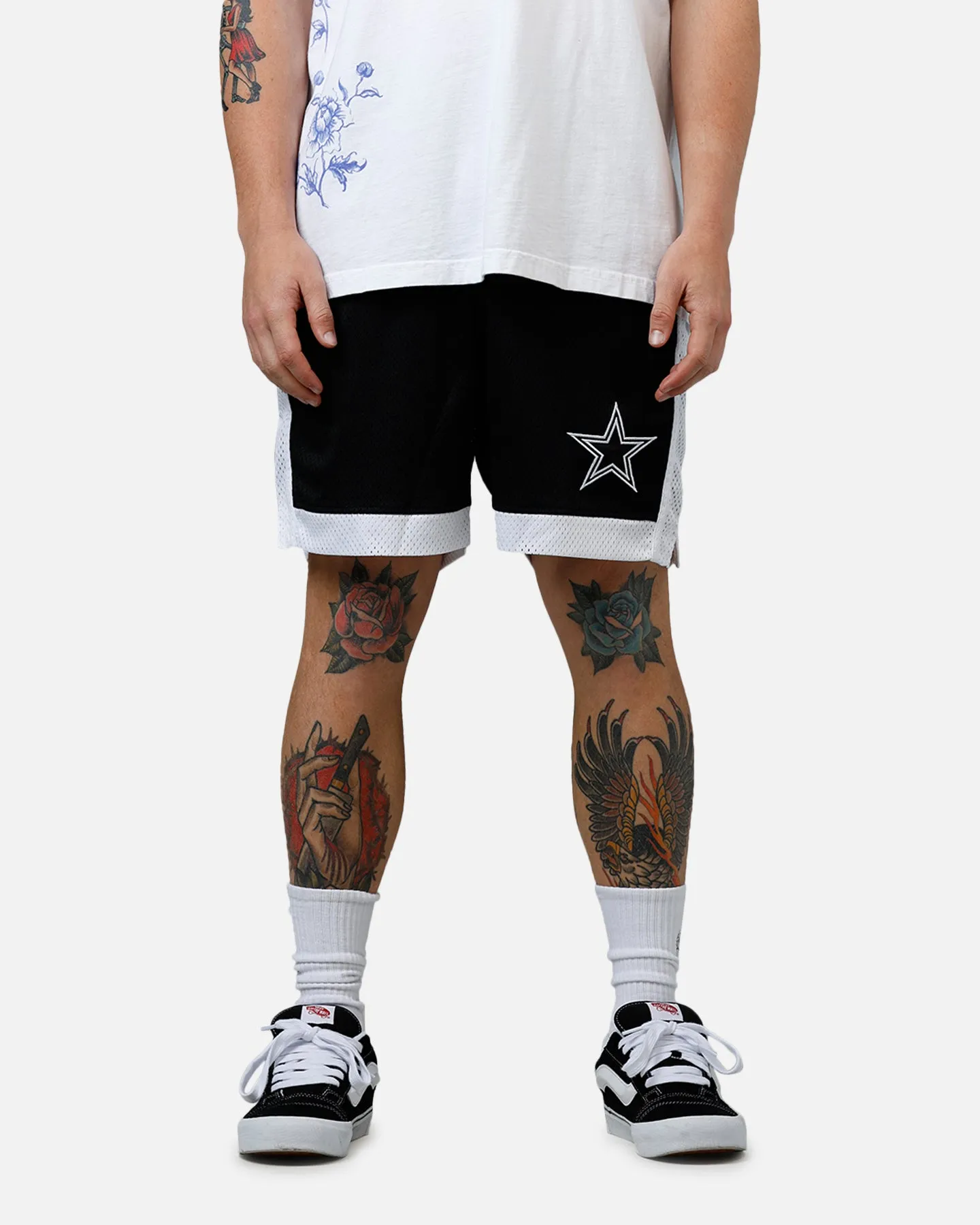 New Era Dallas Cowboys Sport Class Shorts Black/White sold by Culture Kings