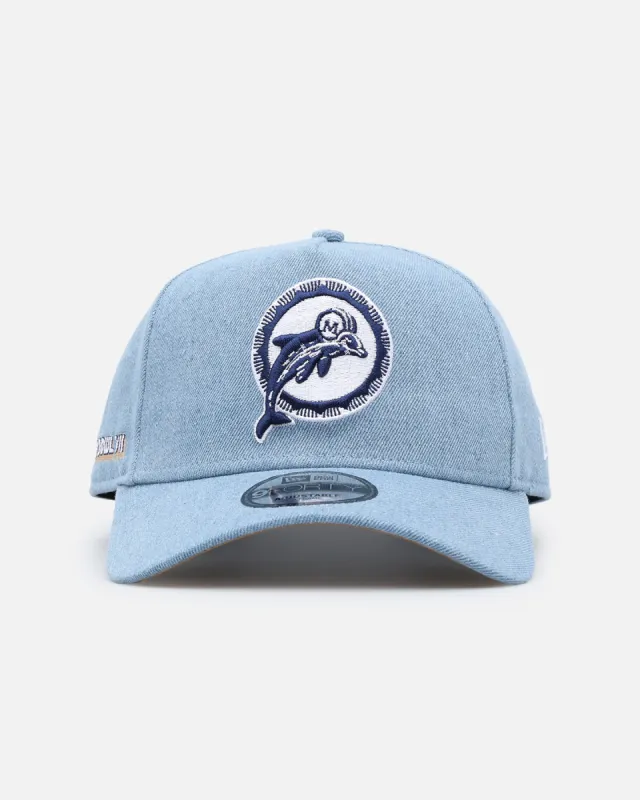 New Era Miami Dolphins 'Denim White' 9FORTY A-Frame Snapback Denim/Wheat/White sold by Culture Kings