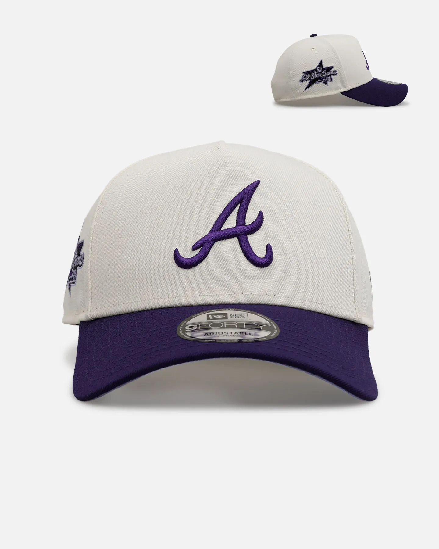 New Era Atlanta Braves 'Purple Haze 2.0' 9FORTY A-Frame Snapback Chrome/Purple sold by Culture Kings