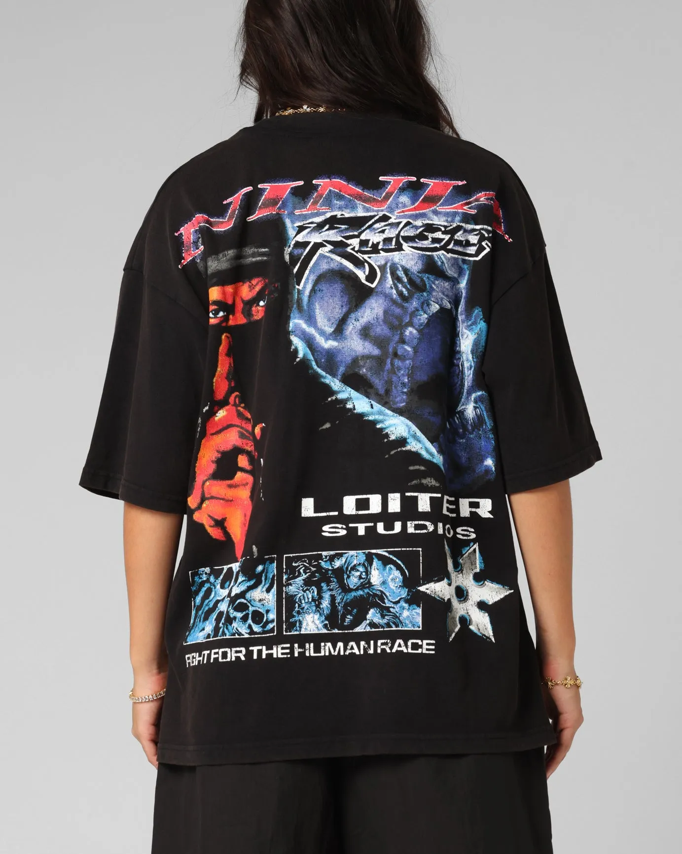 Loiter Ninja Vintage T-Shirt Vintage Black sold by Culture Kings
