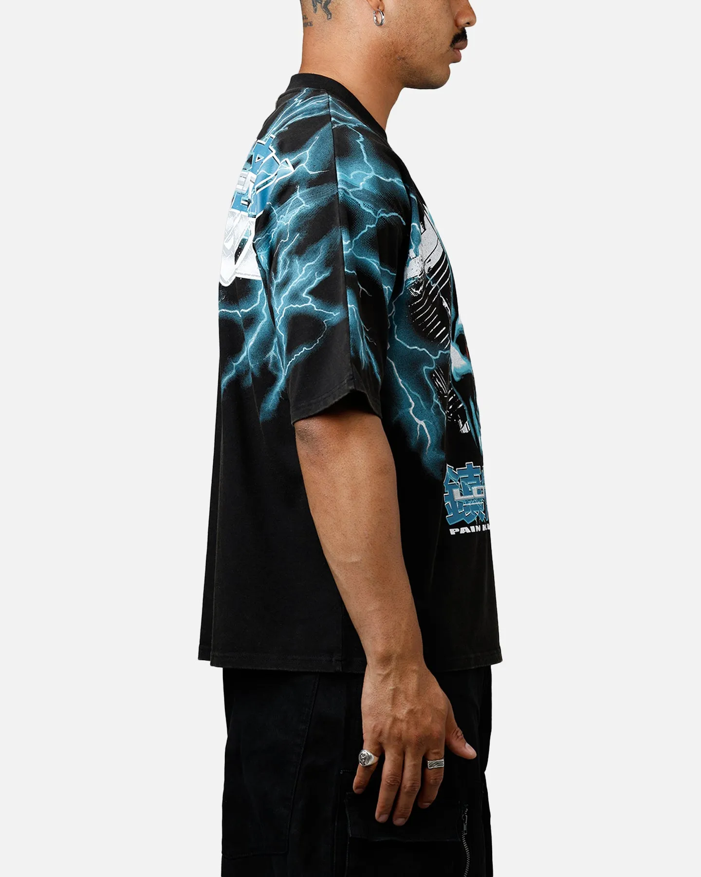 Loiter Greaser Vintage T-Shirt Black/Blue sold by Culture Kings product image thumbnail 4