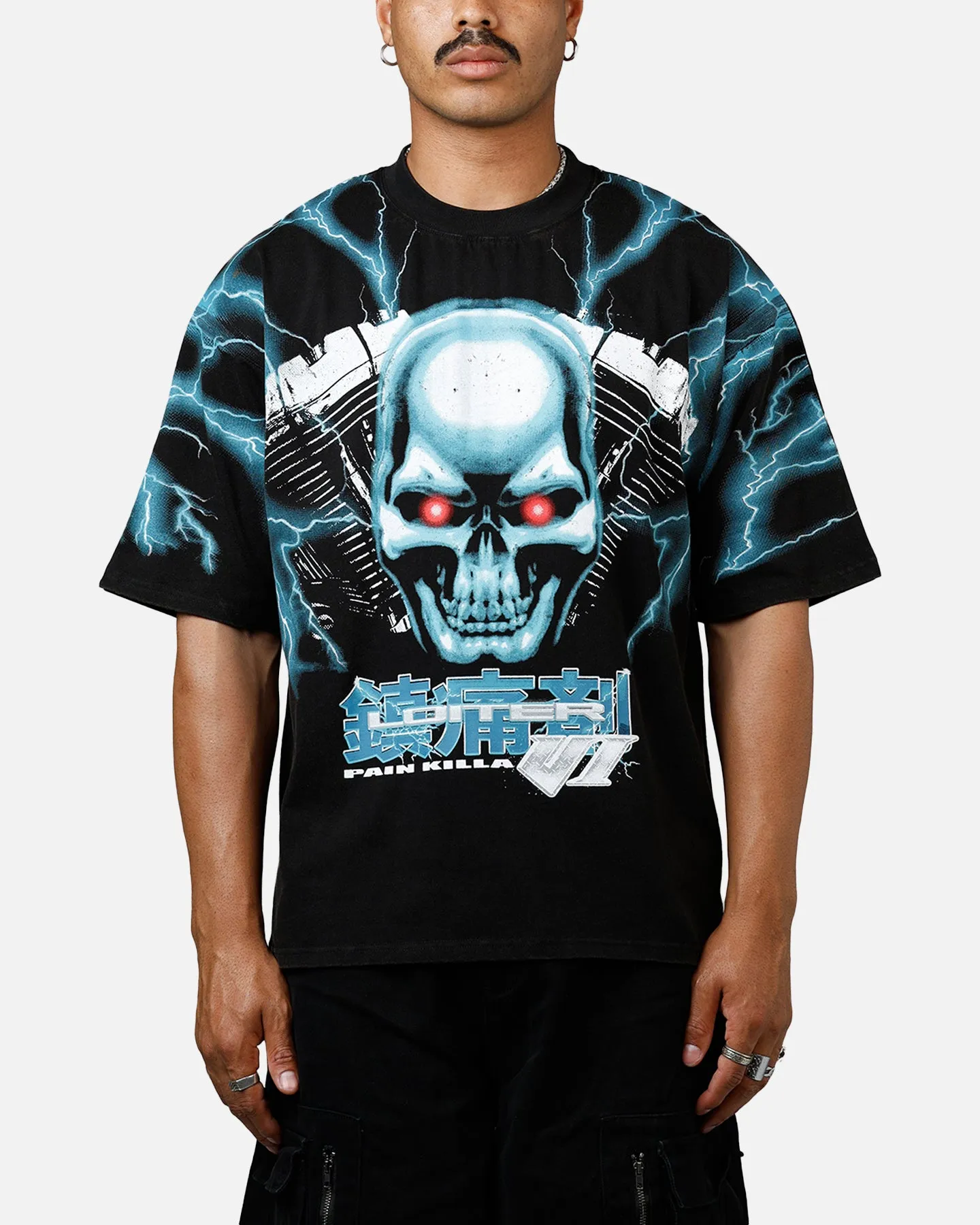 Loiter Greaser Vintage T-Shirt Black/Blue sold by Culture Kings