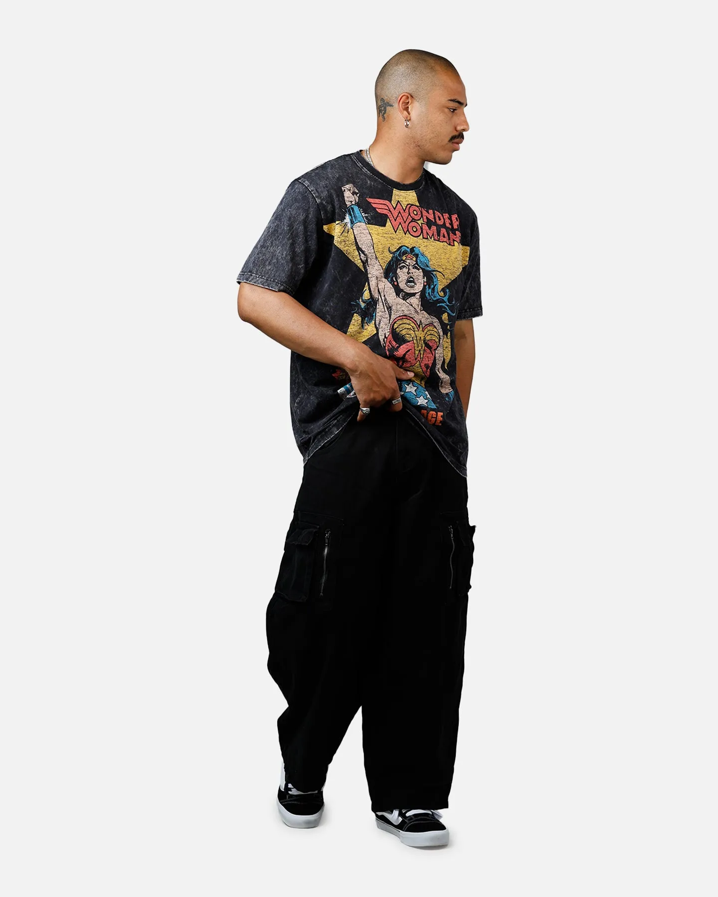 New Era X DC Wonder Women T-Shirt Washed Black sold by Culture Kings product image thumbnail 3