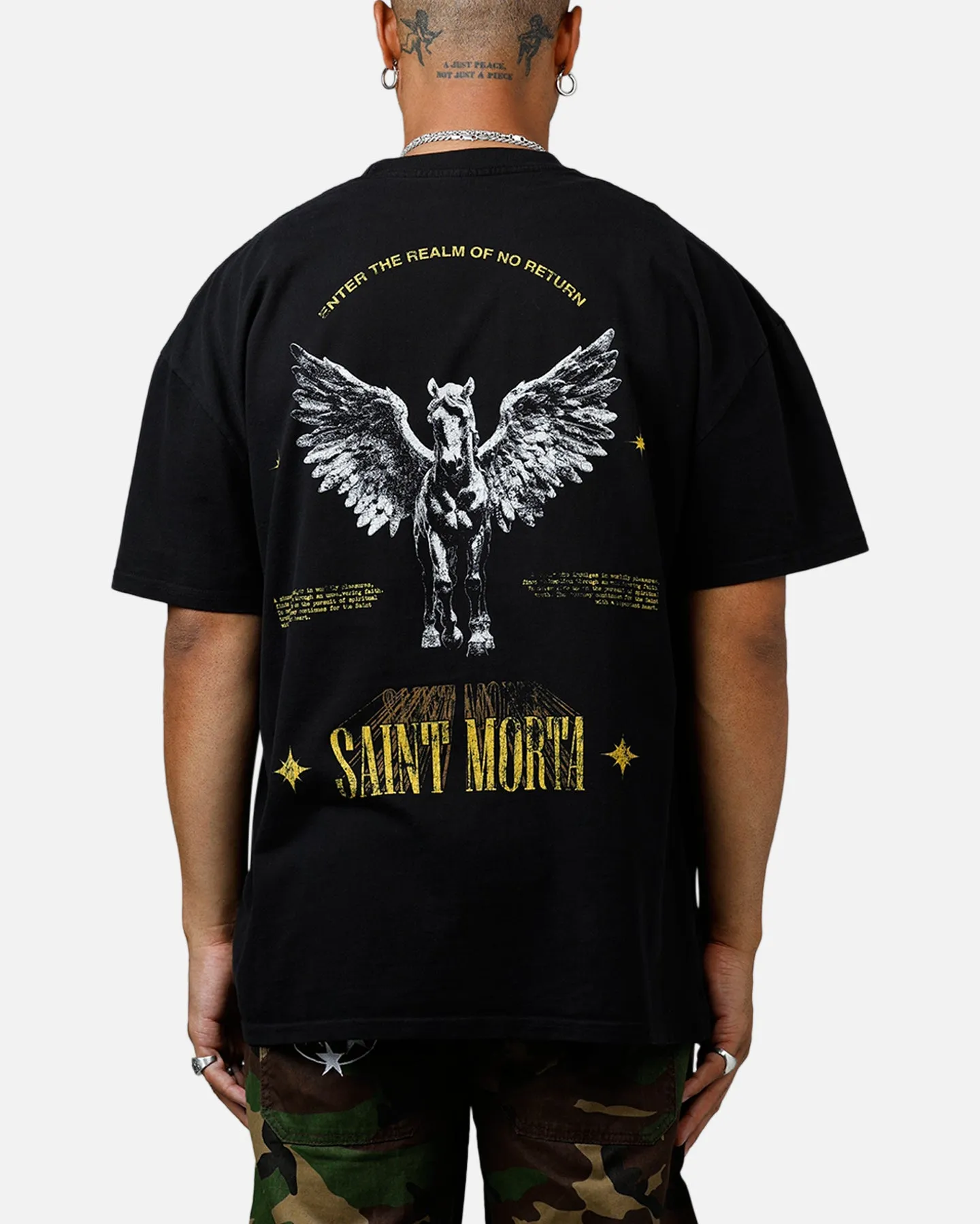 Saint Morta Realm Of Return Boxy T-Shirt Black sold by Culture Kings