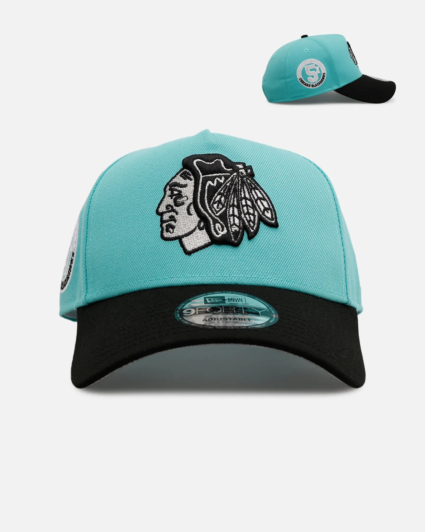 New Era Chicago Blackhawks 'Diamonds Are Forever' 9FORTY A-Frame Snapback Mint sold by Culture Kings