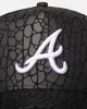 New Era Atlanta Braves 'Croc Skin' 9FORTY A-Frame Snapback Black sold by Culture Kings