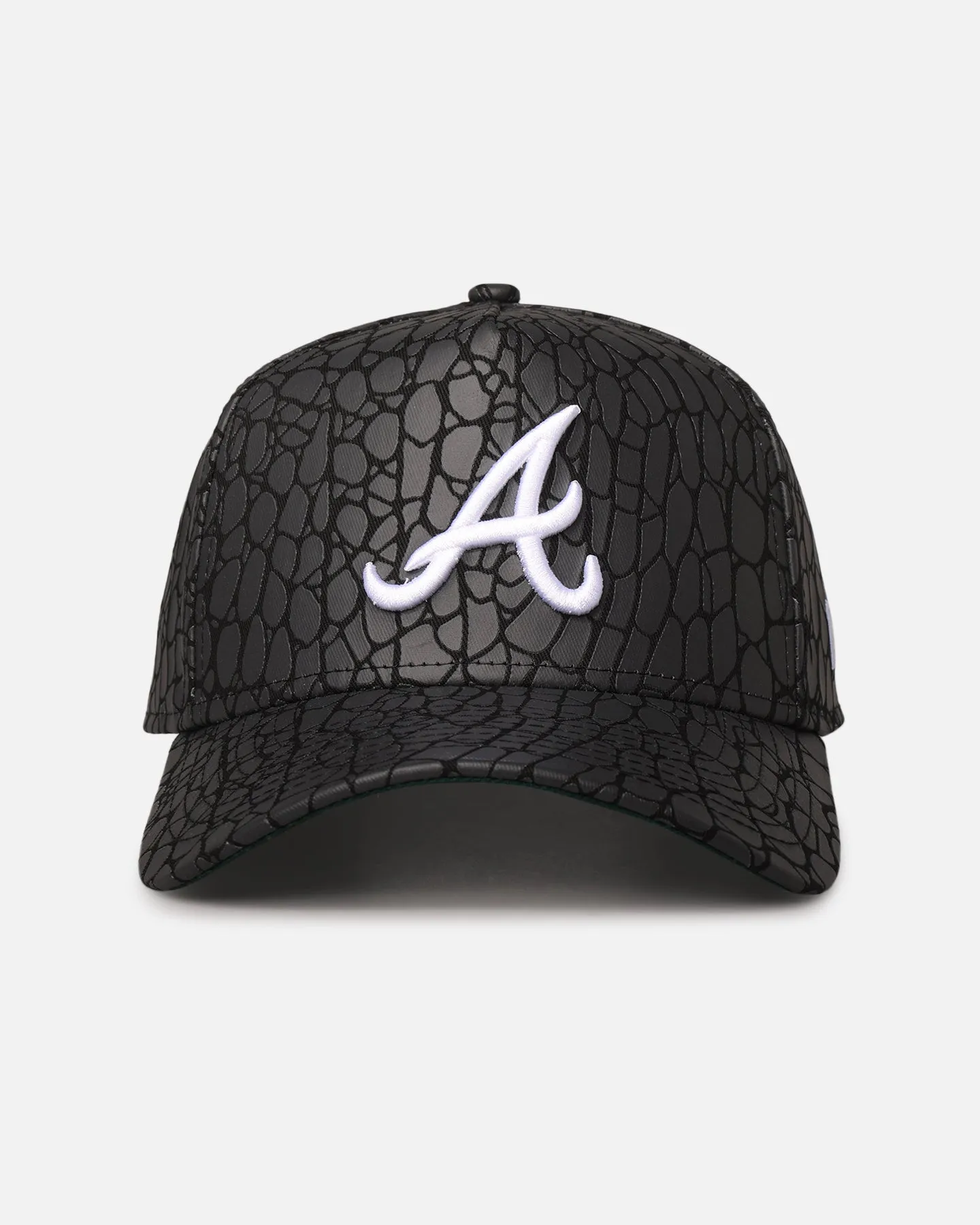 New Era Atlanta Braves 'Croc Skin' 9FORTY A-Frame Snapback Black sold by Culture Kings