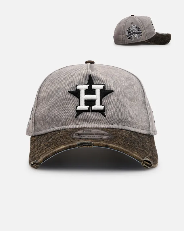 New Era Houston Astros 'Washed Storm Gray' 9FORTY A-Frame Snapback Gray sold by Culture Kings