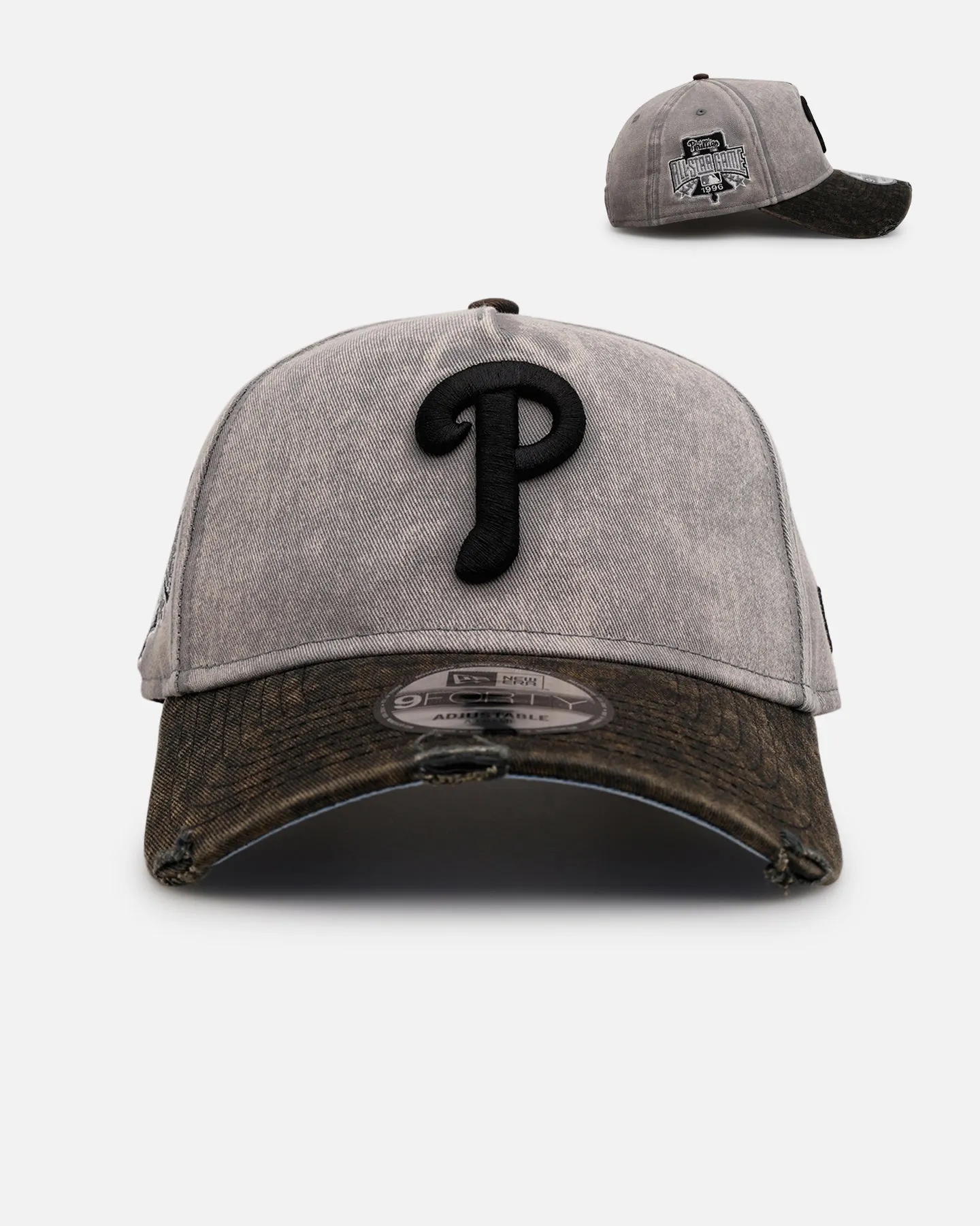 New Era Philadelphia Phillies 'Washed Storm Gray' 9FORTY A-Frame Snapback Gray sold by Culture Kings