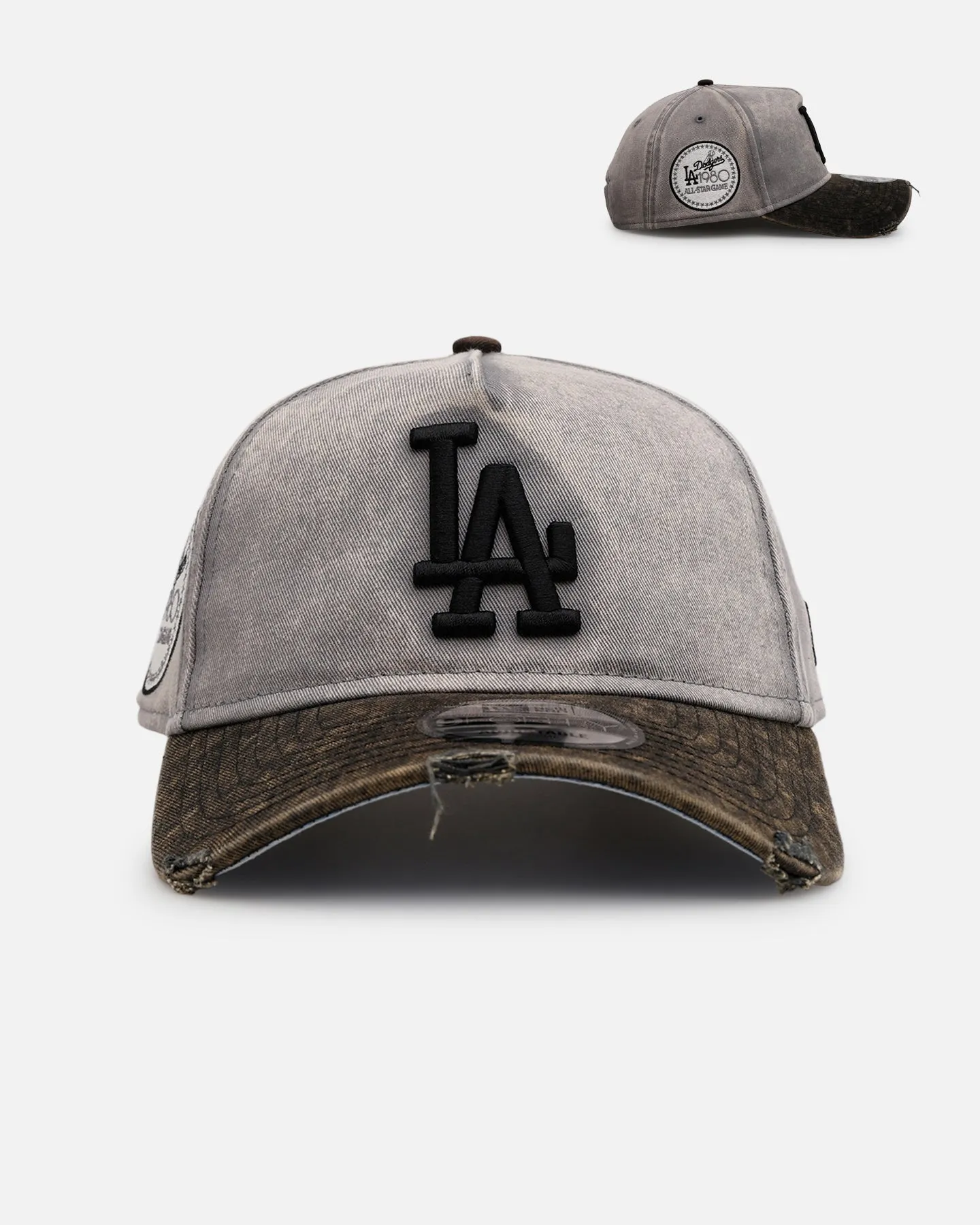 New Era Los Angeles Dodgers 'Washed Storm Gray' 9FORTY A-Frame Snapback Gray sold by Culture Kings
