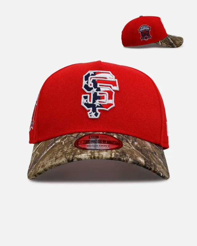 New Era San Francisco Giants 'Stars And Stripes' 9FORTY A-Frame Snapback Red sold by Culture Kings