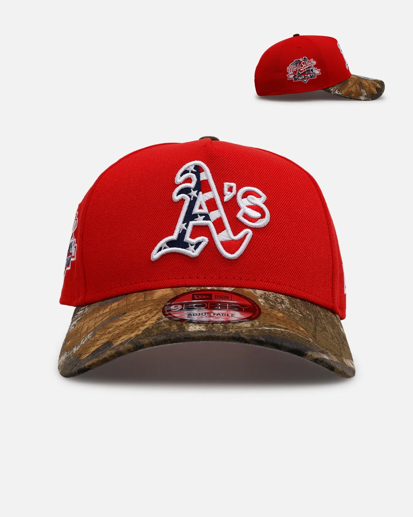 New Era Oakland Athletics 'Stars And Stripes' 9FORTY A-Frame Snapback Red sold by Culture Kings