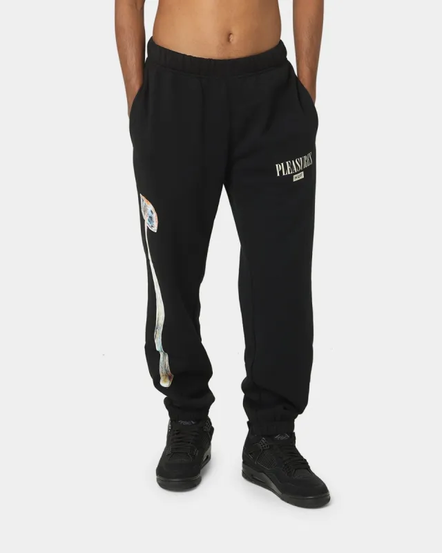 HUF X Pleasures Spore Fleece Pants Black sold by Culture Kings