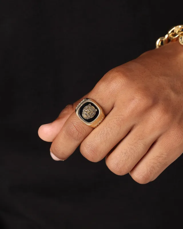 Guess Mainline Lion King Ring Gold sold by Culture Kings