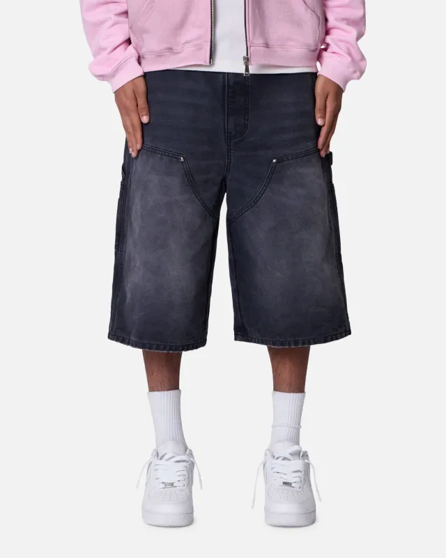 MNML Ultra Baggy Carpenter Shorts Washed Black sold by Culture Kings