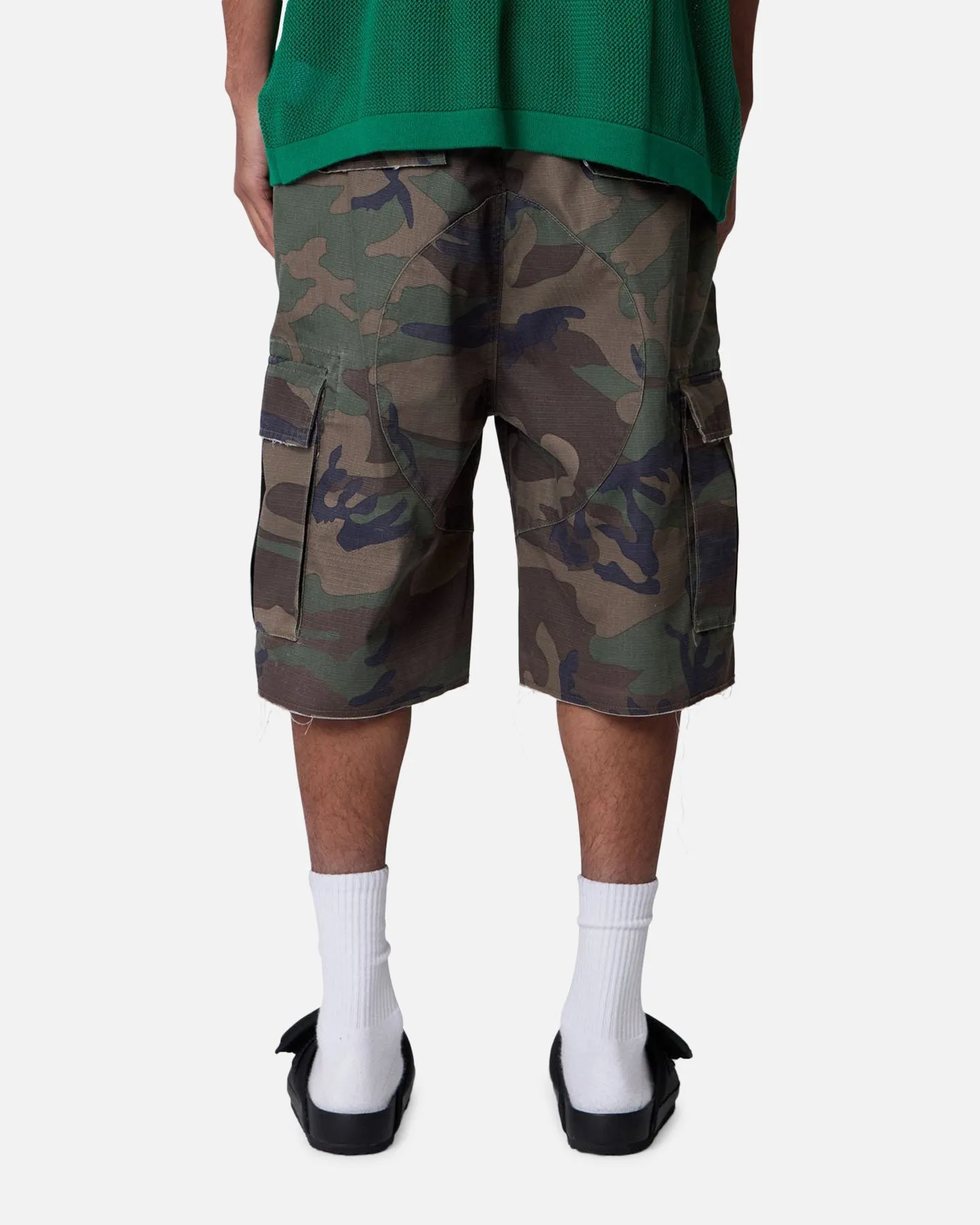 MNML Baggy Distressed Cargo Shorts Camo sold by Culture Kings product image thumbnail 4