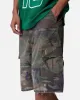 MNML Baggy Distressed Cargo Shorts Camo sold by Culture Kings