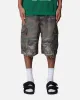 MNML Baggy Distressed Cargo Shorts Camo sold by Culture Kings