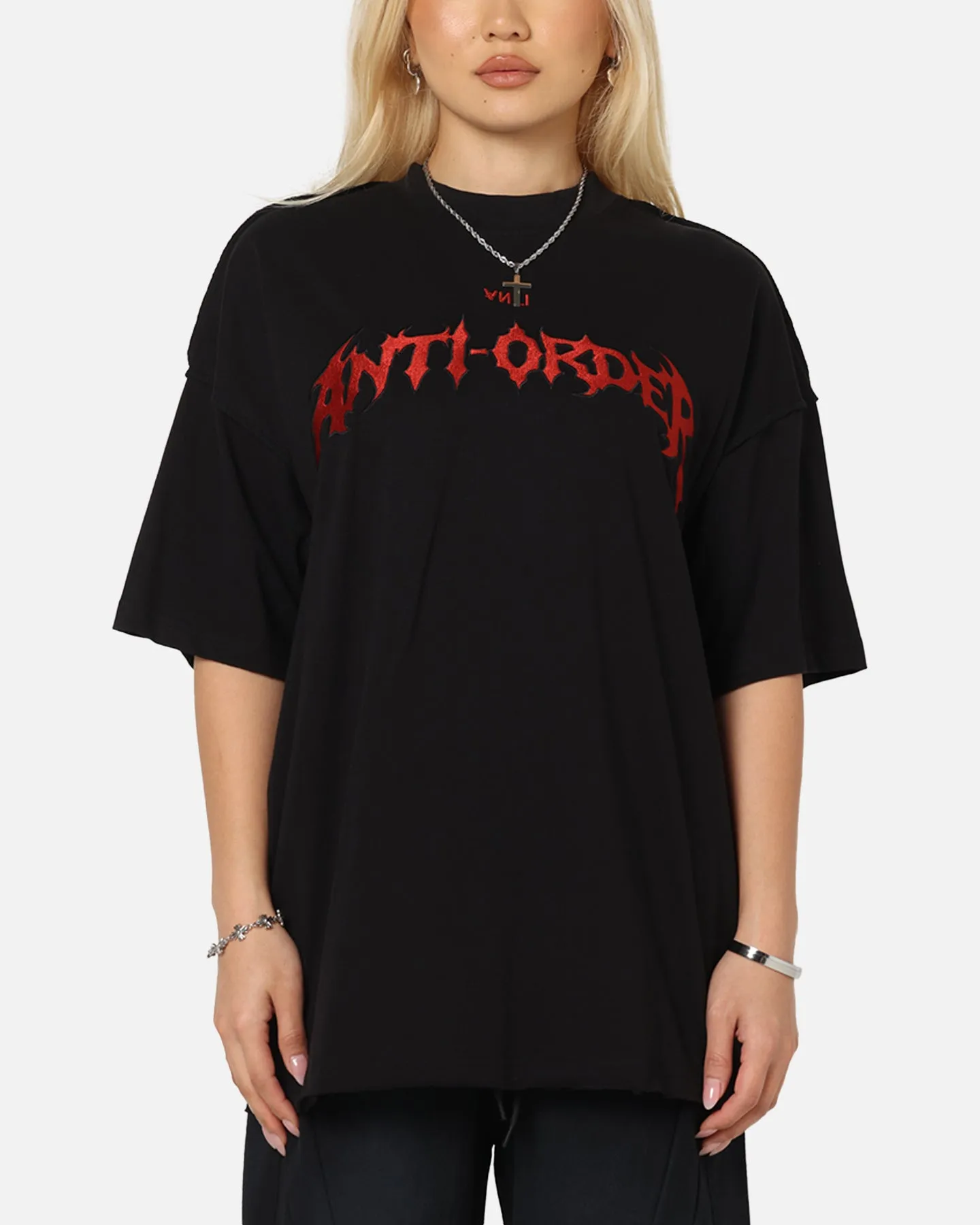 The Anti Order Mosh Non Seam T-Shirt Black/Red sold by Culture Kings