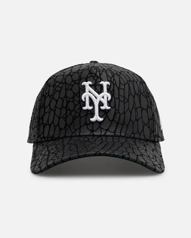 New Era New York Mets 'Croc Skin' 9FORTY A-Frame Snapback Black sold by Culture Kings