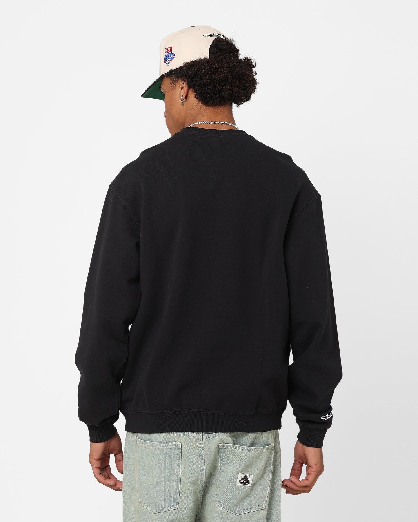 Mitchell & Ness Chicago Bulls Bevelled Crewneck Faded Black sold by Culture Kings product image thumbnail 4