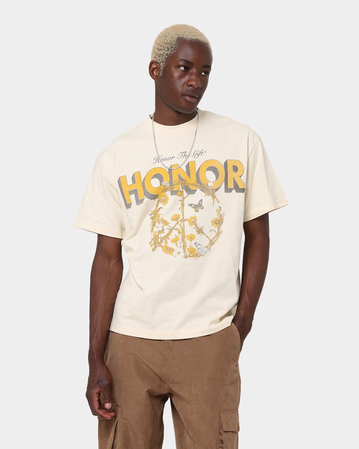 Honor The Gift Honor Peace T-Shirt Cream sold by Culture Kings