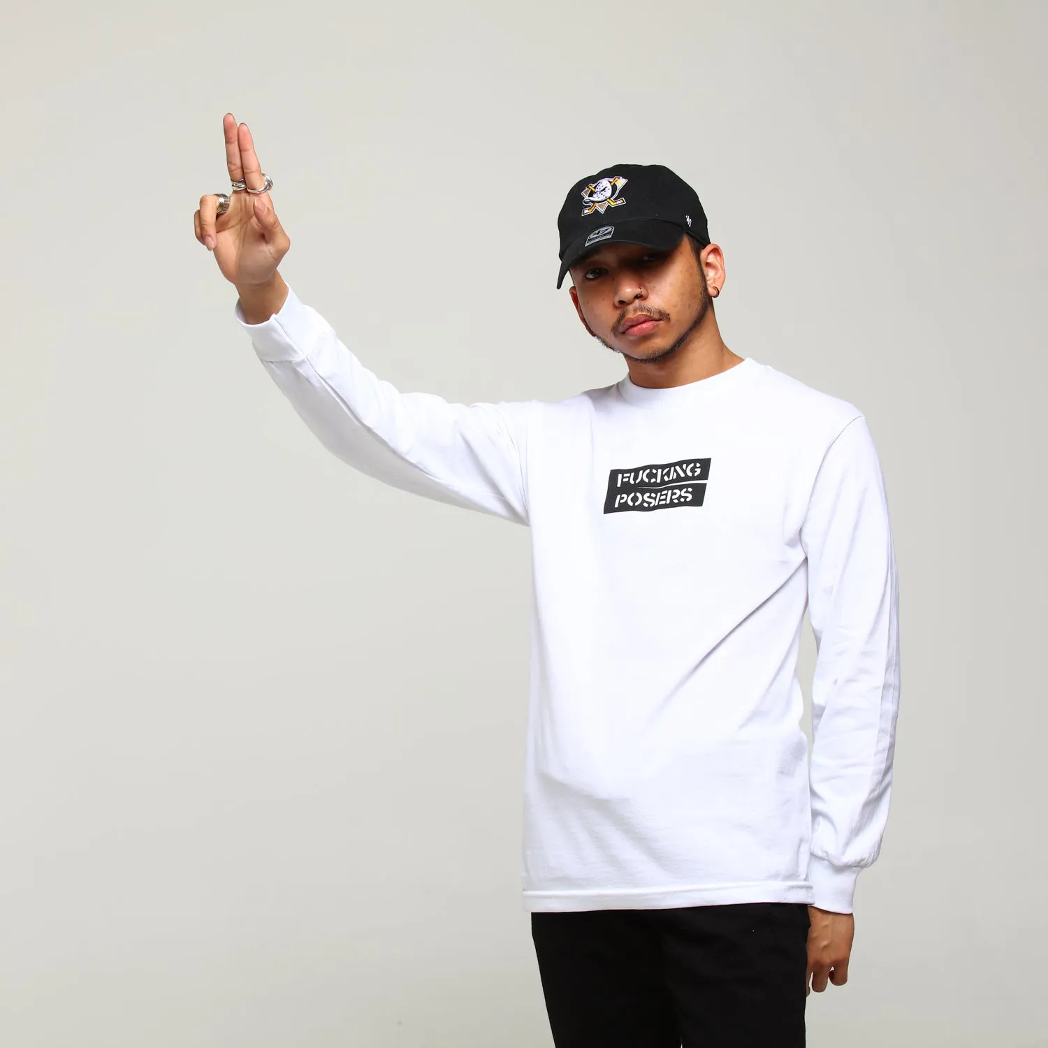 Los Angeles RadYo! Fxcking Posers LS Tee White sold by Culture Kings product image thumbnail 2