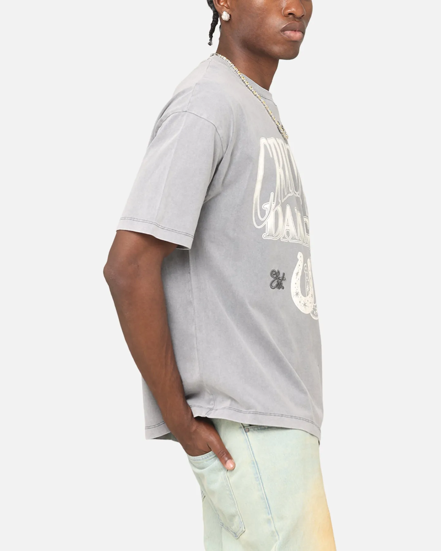 Criminal Damage Horseshoe T-Shirt Washed Black sold by Culture Kings product image thumbnail 4