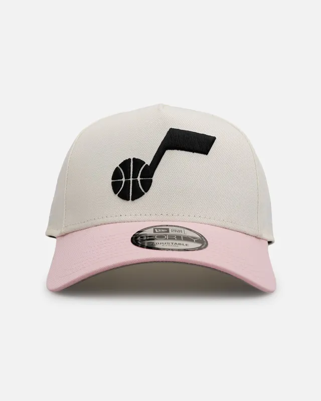 New Era Utah Jazz 'Pink Lemonade' 9FORTY A-Frame Snapback Pink/Yellow sold by Culture Kings