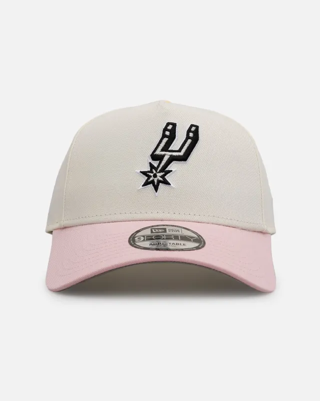 New Era San Antonio Spurs 'Pink Lemonade' 9FORTY A-Frame Snapback Pink/Yellow sold by Culture Kings