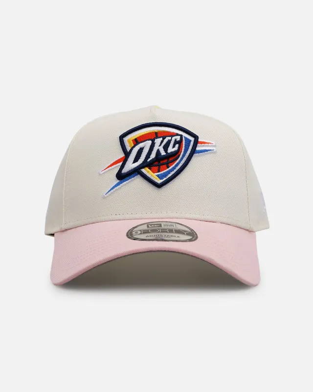 New Era Oklahoma City Thunder 'Pink Lemonade' 9FORTY A-Frame Snapback Pink/Yellow sold by Culture Kings