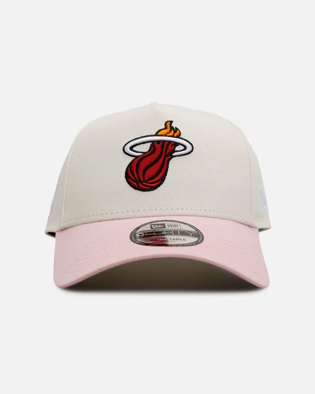 New Era Miami Heat 'Pink Lemonade' 9FORTY A-Frame Snapback Pink/Yellow sold by Culture Kings