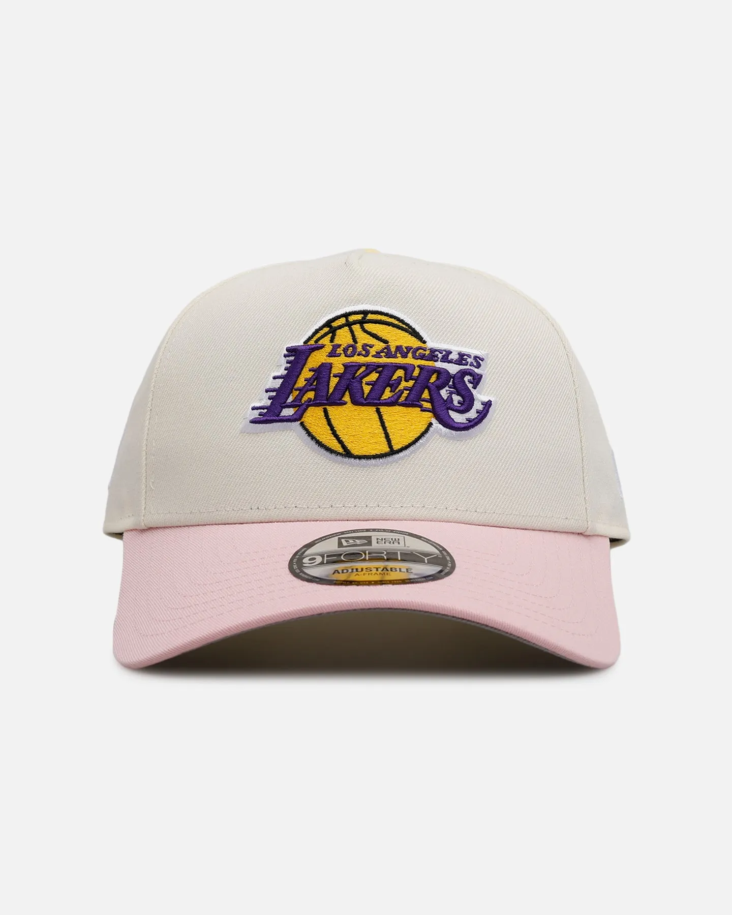 New Era Los Angeles Lakers 'Pink Lemonade' 9FORTY A-Frame Snapback Pink/Yellow sold by Culture Kings