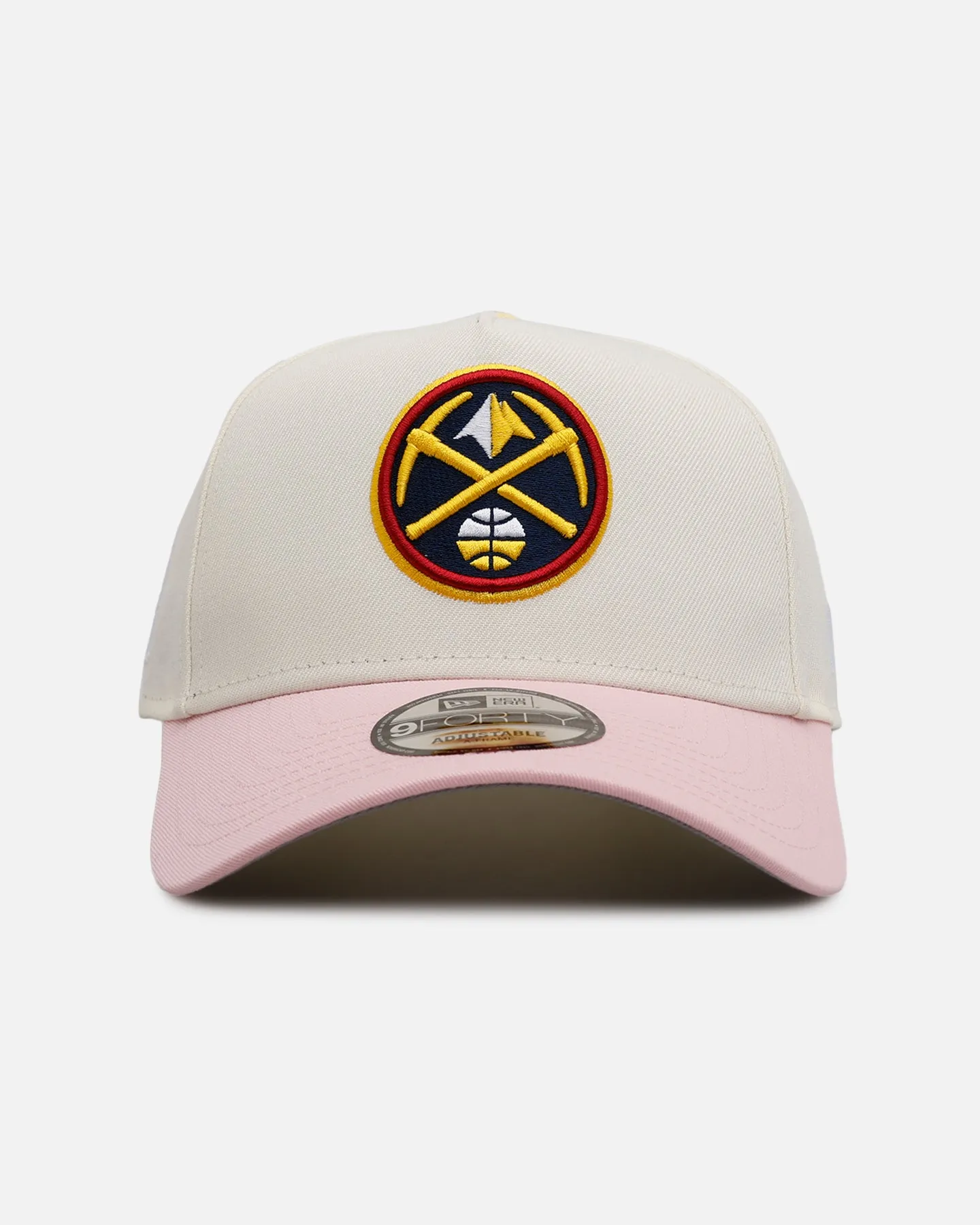 New Era Denver Nuggets 'Pink Lemonade' 9FORTY A-Frame Snapback Pink/Yellow sold by Culture Kings