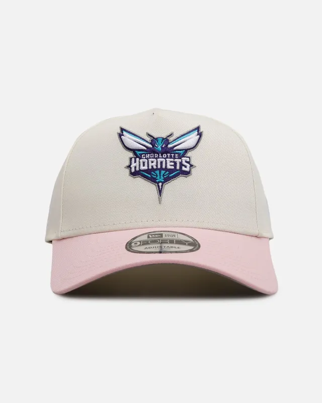 New Era Charlotte Hornets 'Pink Lemonade' 9FORTY A-Frame Snapback Pink/Yellow sold by Culture Kings