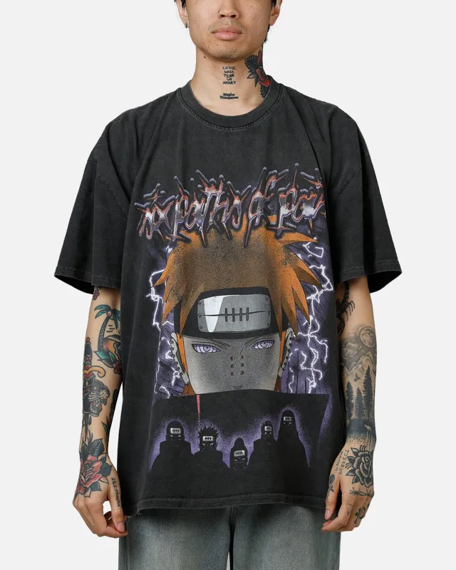 73 Studio X Naruto Six Paths Of Pain Heavyweight T-Shirt Black Wash sold by Culture Kings