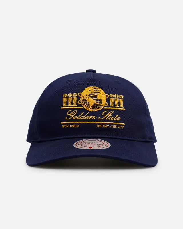 Mitchell & Ness Golden State Warriors 'Worldwide' Deadstock Snapback Navy sold by Culture Kings