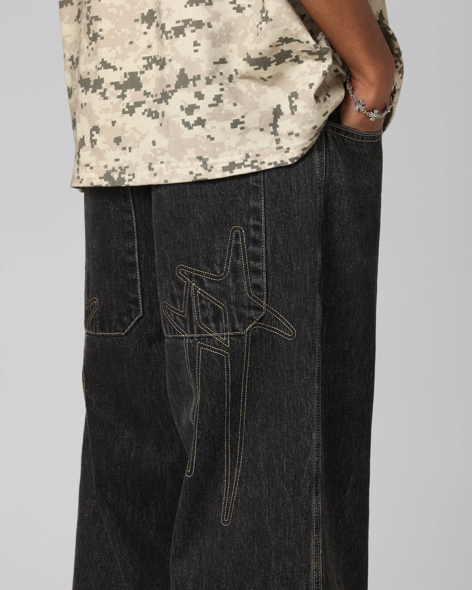 Loiter Star Born Jeans Vintage Black sold by Culture Kings product image thumbnail 4