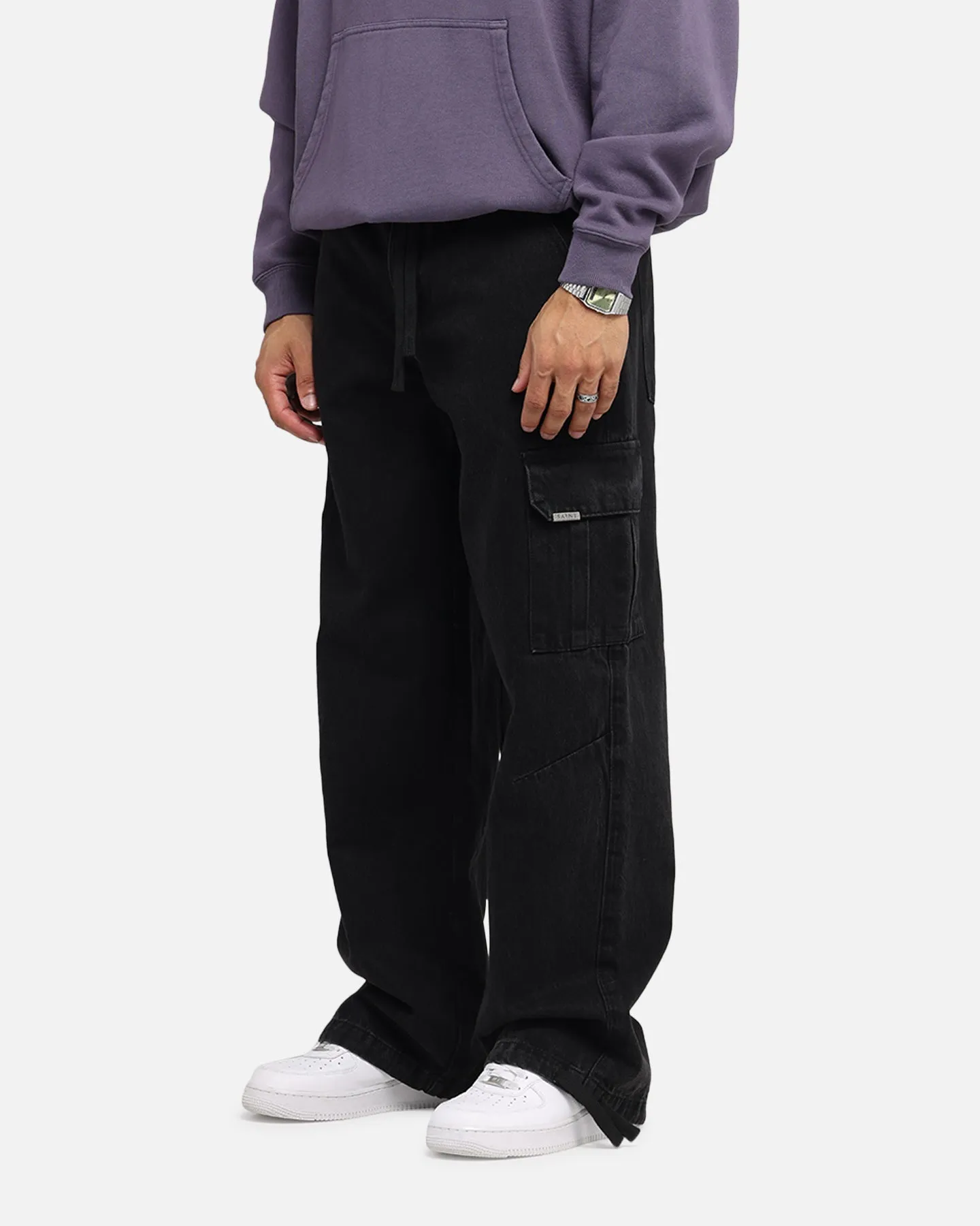 Saint Morta Baggy Cargo Pants Black sold by Culture Kings