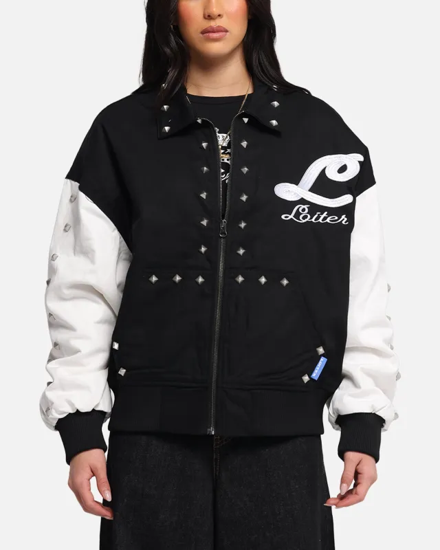 Loiter Frontier Varsity Jacket Black/Off White sold by Culture Kings